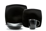 Buy Red Vanilla Black 16 Piece Dinnerware