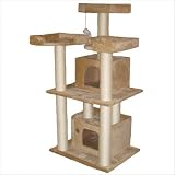 Go Pet Club 51 Tall Beige Cat Tree Furniture 41cwMGnb8cL. SL160 Go Pet Club 51 Tall Beige Cat Tree Furniture