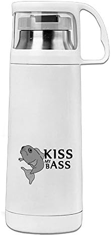 Kiss My BAss Fun Fishing Novelty Stainless Steel Thermos Vacuum Insulated Travel Mug