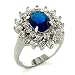 Jewelry - Sapphire CZ Gemstone Cocktail Ring