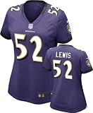 Ray Lewis Women's Jersey: Home Purple Game Replica #52 Nike Baltimore Ravens Women's Jersey