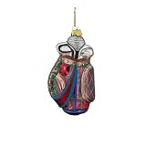 Kurt Adler 4-3/4-Inch Noble Gems Glass Golf Clubs Ornament
