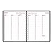 Brownline Weekly Planner Twin-Wire Binding with Soft Lizard-Like Cover, 11-Inch X 8-1/2-Inch, English, Black (CB950.BLK_2015)