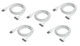 - HIGH QUALITY GATOR CRUNCH - SOLID COPPER WIRES INSIDE! - SET OF 5 - Extra Long White 6 Foot (6ft) iPod / iPhone 3G, 3GS, 4, 4S / iPad, iPad 2 USB Charge and Sync Cable Cord, More than double the length of the standard cord REVISED MODEL: NOW FITS IPHONE 4 BUMPER CASE (BULK PACKAGING)