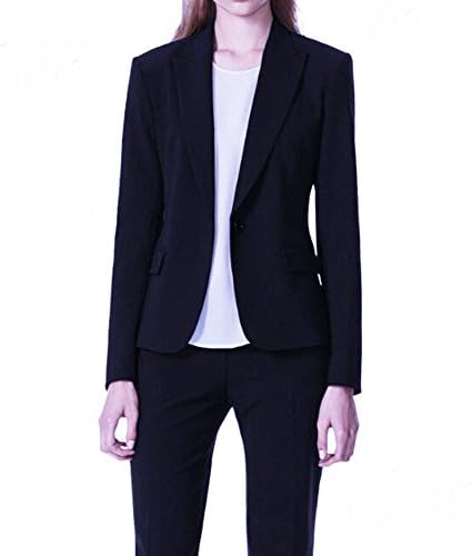 Women's White Suit Set Jacket And Pant (8, Navy Blue)