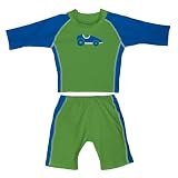 i Play  2 Piece Sunsuit, Olive Racecars, M (12 Months)