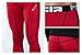 TSLA Men's Compression Pants - Cool Dry Athletic Sports Workout Running Tights Leggings Baselayer, Zero Red, Large