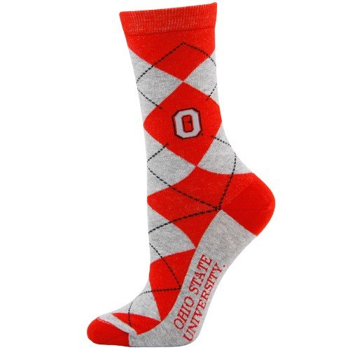 Ohio State Buckeyes Ladies Gray-Scarlet Argyle Socks