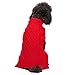 Blueberry Pet Classic Cable Knit Tomato Red Dog Sweater, Back Length 12