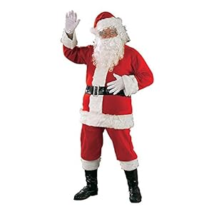 Rubie's 8-Piece Deluxe Velvet Santa Suit With Wig And Beard - Standard