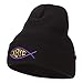 e4Hats.com Religious Symbol of Christ Embroidered Long Beanie - Black OSFM