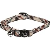 Coastal Pet Safe Cat Breakaway Collar in Tan Plaid Print