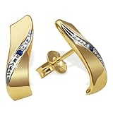 Goldmaid Damen-Ohrstecker 333 Gelbgold 2 Safir Pr O460GGS