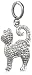 Sterling Silver Diamond Cat Charm
