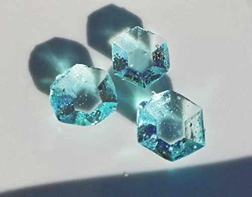 50 Blue Edible Crystal Clear Sugar Diamond Jewels, CAKE DEORATING, 50