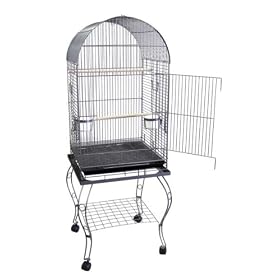 Brand New Parrot Bird Cage Cages Dome W Stand On Wheels 20x20x58, AS by Xtreme-Cage
