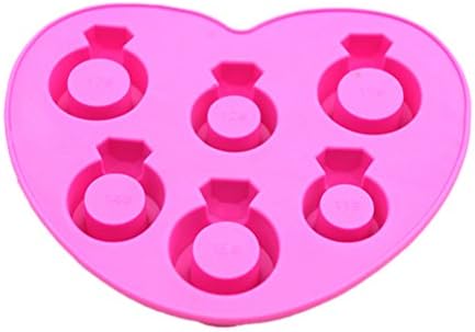 Basiclove Sillicon Red Love Ring Shape Ice Cube Tray or Candy Mold