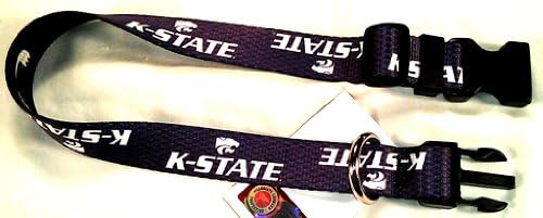 Kansas State K-State Wildcats Dog Collar Carbon Fiber Fiber KSU261 (small 81/2" to 12" x 3/4" wide)