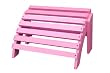 Painted Pink Cedar Wood Adirondack Ottoman Footstool