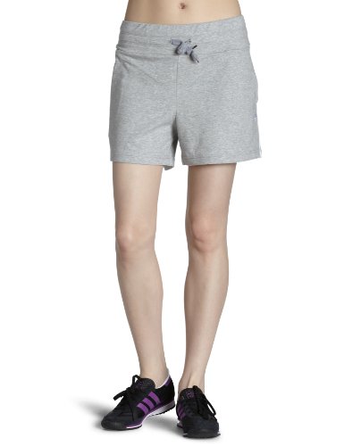 Adidas Damen Shorts Essentials 3S Knit, medium grey heather/white, M, X13208 Preisvergleich