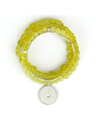 Baroni Napa Valley Bracelet Set in Sterling with Olive Jade
