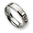 Titanium Beveled Edge 6mm Polished Band