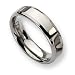 Titanium Beveled Edge 6mm Polished Band