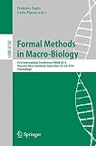 Formal methods in macro-biology : first international conference, FMMB 2014, Nouméa, New Caledonia, September 22-24, 2014, proceedings