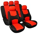 FH-FB050115 Univerisal Car Seat Cover Full Set Red/blacK