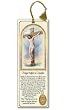 Religious Tassel Bookmark - Crucifixion - Laminated with Gold Foil Embossed Medal Design - Appropriate Prayer Included