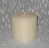100% Beeswax Candles - 4 x 3 Hand Rolled Pillar in IVORY