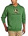 John Deere Men's Standard Trademark Logo Core Hood Pullover Fleece, Green, Medium