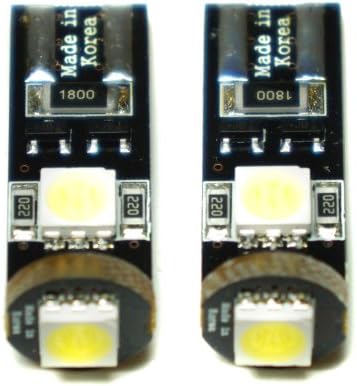 Kolite 2 Pcs High Power Canbus Error Free Samsung SMD 3 LED Wedge Base T10 Cool White 6000K 194 168 501 W5W 12V