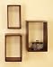 Upscale Modern Designed Set of 3 Wood FLOATING SHELVES in RECTANGULAR SHAPE
