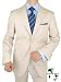 Bianco Brioni Italian Cotton Stretch Mens Suit Modern 2 Button Jacket Ticket Pocket Hand Pick Stitching 2pc with Flat Front Pants Hand Tailored Suit Tan (38 Regular)
