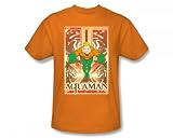 Aquaman Adult S/S T-shirt in Orange by DC Comics