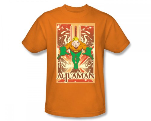  Aquaman - Aquaman Slim Fit Adult T-Shirt In Orange
