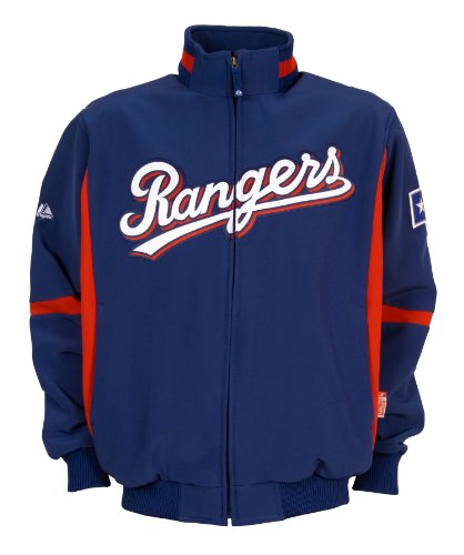 MLB Texas Rangers Adult Long Sleeve Therma Base Premier Jacket, Medium