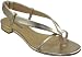 Via Spiga Nelly Women's Low Heel Gold Leather Thong Sandals.