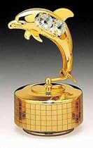 Dolphin 24k Gold Plated Swarovski Crystal Music Box Dolphin 24k Gold Plated Swarovski Crystal Music Box