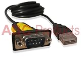 ABC Products® USB to 9 Pin DB9 Serial RS-232 converter convertor Adapter Adaptor Cable RS232 Lead Cord Converter Convertor for PDA SAT NAV etc PC and MAC Supports WIN 98SE, 2000, XP, Vista, 7, MAC os V8.6~9.2 or Higher etc
