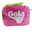 Gola Pink Multi Neon Redford Retro Shoulder Record Bag