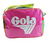 Gola Pink Multi Neon Redford Retro Shoulder Record Bag