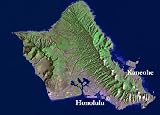 The state of Hawaii fromspace satellite map/print picture/poster: