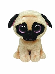 TY 7136079 - Pugsly - Mops hellbraun, 15 cm, Beanie Boos, Glubschis