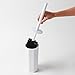 iDesign Matrix Toilet Bowl Brush and Holder for Bathroom Storage - White