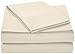 Amazon Basics Lightweight Super Soft Easy Care Comfortable Microfiber 3 Piece Bed Sheet Set with 14-Inch Deep Pockets, Twin XL, Beige, Solid