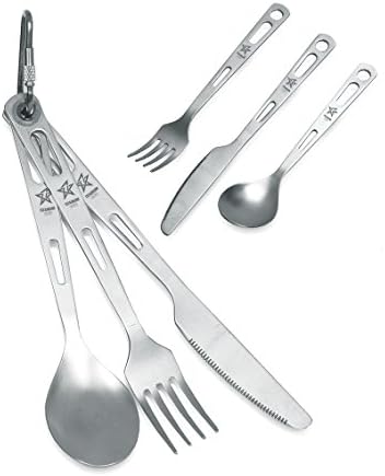 NikaGrace Personalized Laser Engraving on This Titanium Utensil Set with Clip SKF600