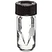 Kimble Kimax Glass Accuform Graduated Screw Thread Micro Vial, with Open Top Closure and PTFE-Faced Silicone Septum