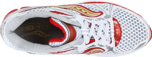 Saucony Women 'ProGrid Guide 5' Running Shoes, White/Red/Gold Size- 5